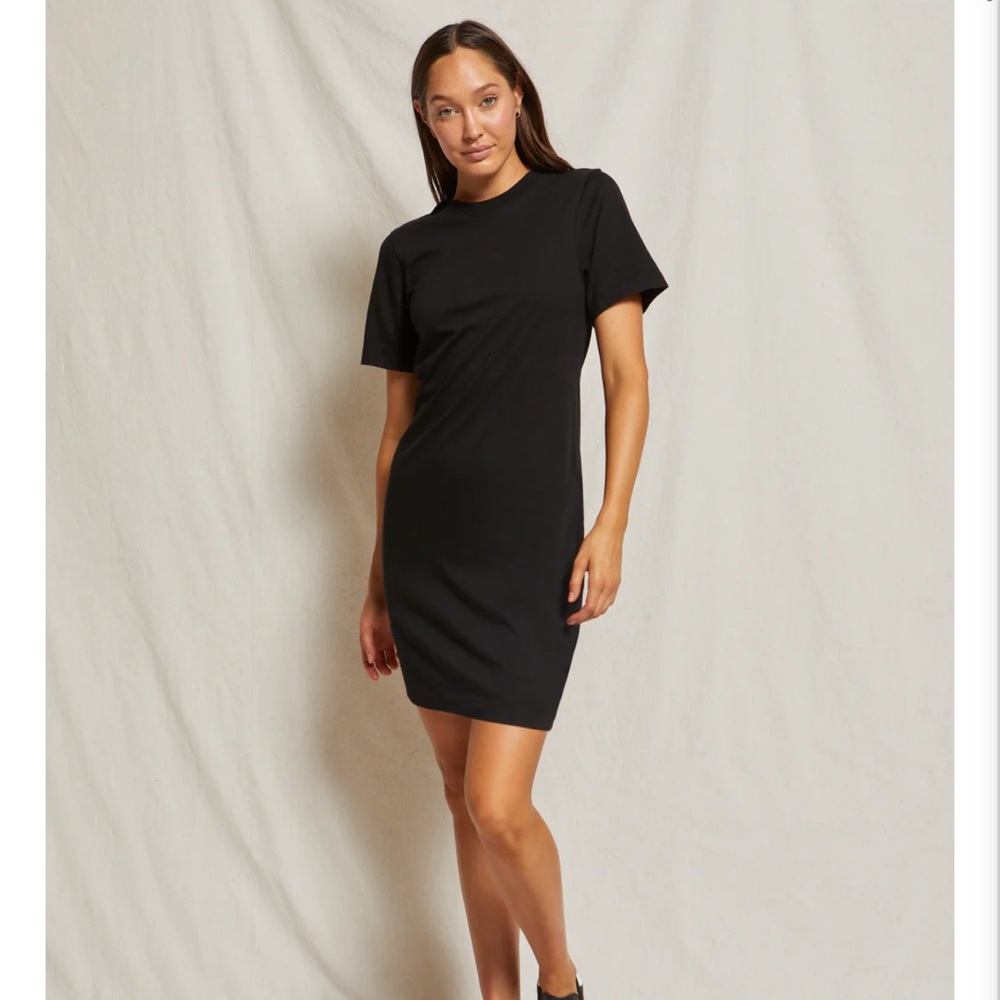 Perfectwhitetee Tiegan Black T-Shirt Dress